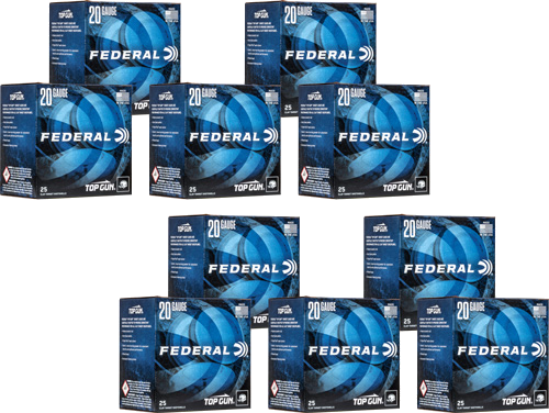 Federal Top Gun 20 Gauge #7.5 Shot Ammunition – 250 Rounds