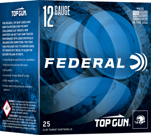 Federal Top Gun 12 Gauge #8 Shot Ammunition – 250 Rounds