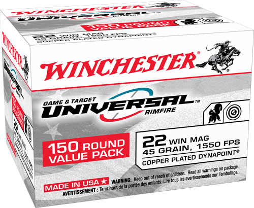 Winchester Dynapoint .22 Magnum 45 Grain Ammunition – 150 Rounds