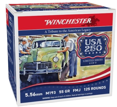 Winchester USA 5.56x45 55 Grain Full Metal Jacket Ammunition – 125 Rounds