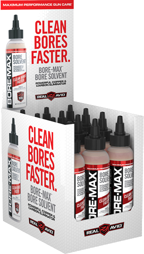 Real Avid Bore-Max Solvent 4 oz. Bottle 12-Piece. Display