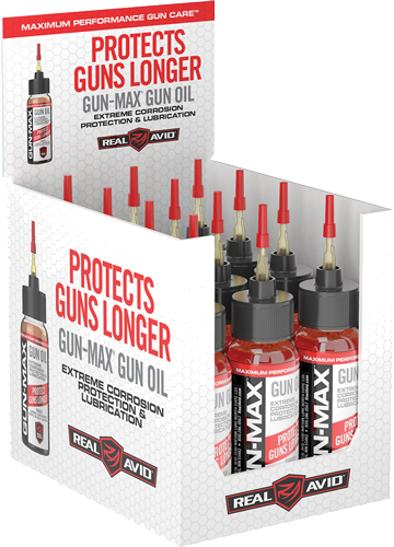Real Avid Gun Max Gun Oil 1 oz. Bottle 12-Piece. Display