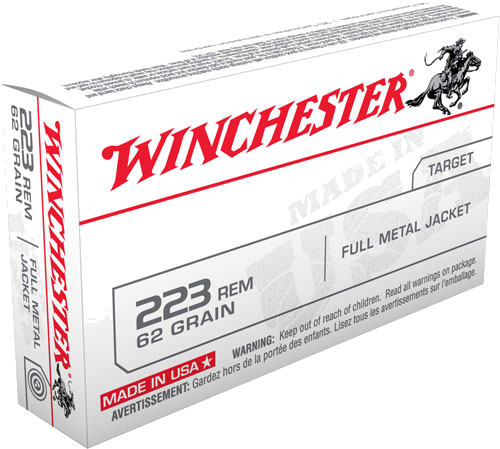 Winchester USA WB .223 Rem 62 Grain Full Metal Jacket Ammunition – 20 Rounds
