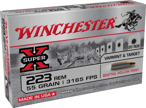 Winchester Super-X .223 Rem 55 Grain BTHP Ammunition – 20 Rounds