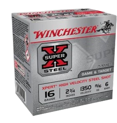 Winchester Xpert Steel 16 Gauge #6 Shot Ammunition – 25 Rounds