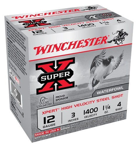 Winchester Xpert Steel 12 Gauge #4 Shot Ammunition – 25 Rounds