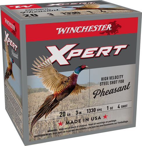 Winchester Xpert Steel 20 Gauge #4 Shot Ammunition – 25 Rounds