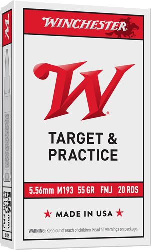 Winchester USA 5.56 NATO 55 Grain Full Metal Jacket Ammunition – 20 Rounds