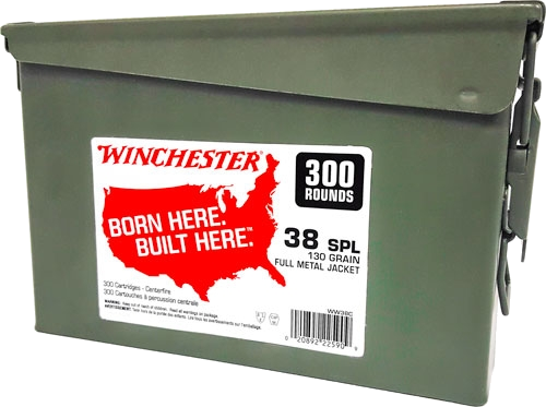 Winchester .38 Special 130 Grain Full Metal Jacket Ammunition – 300 Rounds