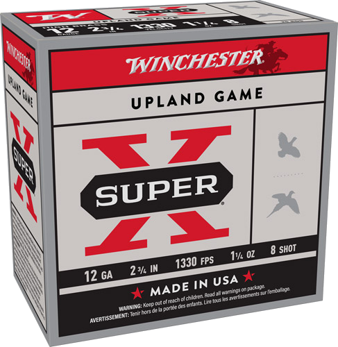 Winchester Super-X 12 Gauge #8 Shot Ammunition – 25 Rounds