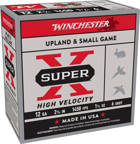 Winchester Super-X 12 Gauge #6 Shot Ammunition – 25 Rounds