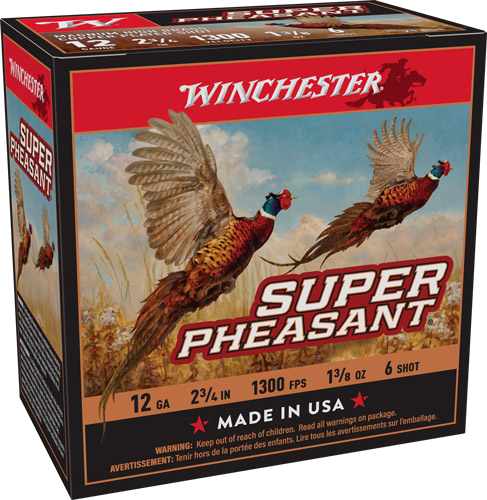 Winchester Super Pheasant 12 Gauge #6 Shot Ammunition – 25 Rounds