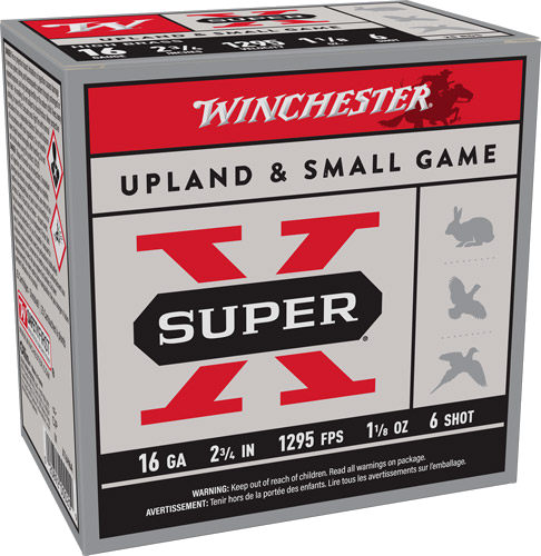 Winchester Super-X 16 Gauge #6 Shot Ammunition – 25 Rounds