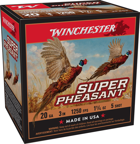 Winchester Super Pheasant 20 Gauge #5 Shot Ammunition – 25 Rounds