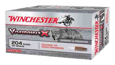 Winchester Varmint-X 204 Ruger 32 Grain Ammunition – 20 Rounds