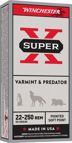 Winchester Super-X .22-250 Rem 55 Grain Ammunition – 20 Rounds