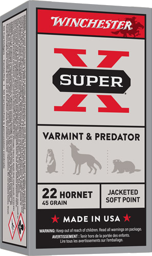 Winchester Super-X 22 Hornet .22 Hornet 45 Grain Ammunition – 50 Rounds