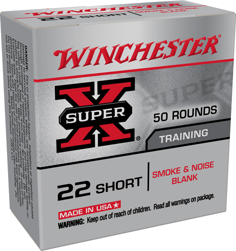Winchester Blanks 22 Short Smoke & Noise Ammunition – 50 Rounds