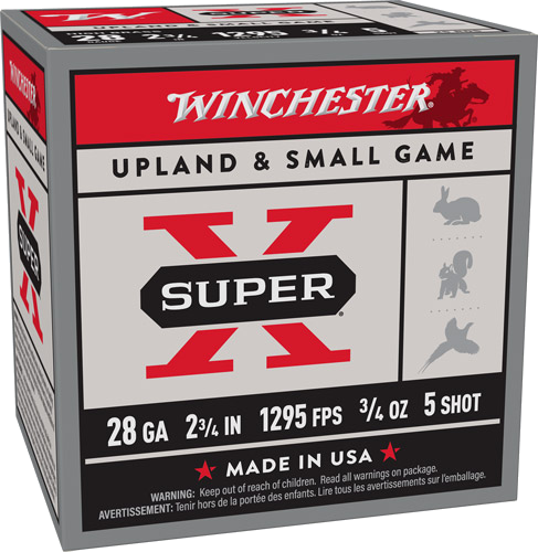 Winchester Super-X 28 Gauge #5 Shot Ammunition – 25 Rounds