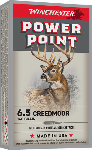 Winchester Power Point 6.5 Creedmoor 140 Grain Ammunition – 20 Rounds