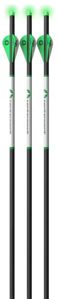 CenterPoint Crossbow Arrow Premium 20" Green Lighted Nock .003 3-Pack