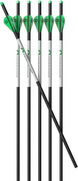 CenterPoint Crossbow Arrow 20" Carbon 400 Grain Half-Moon 6-Pack