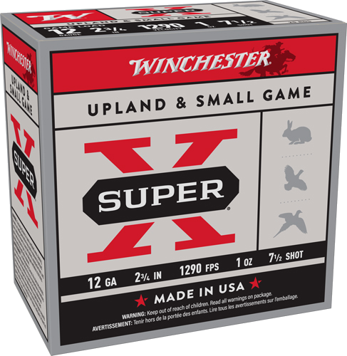 Winchester Super-X 12 Gauge #7.5 Shot Ammunition – 250 Rounds