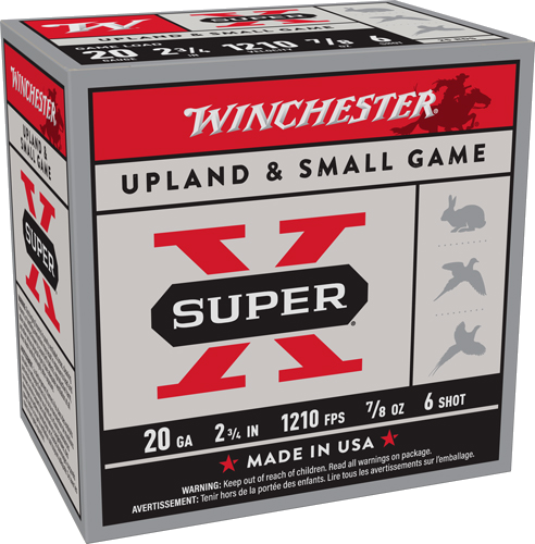 Winchester Super-X 20 Gauge #6 Shot Ammunition – 250 Rounds