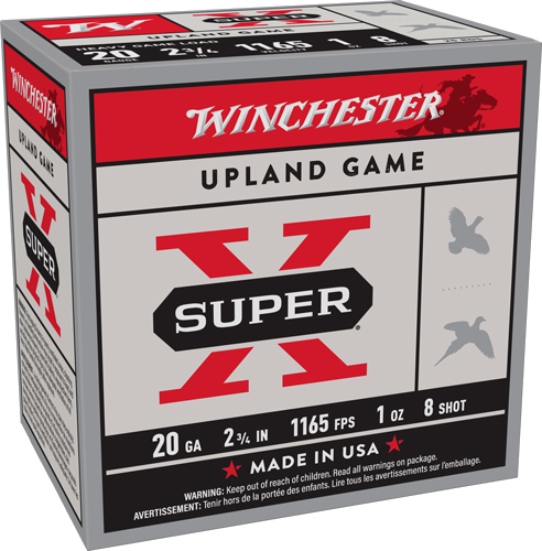 Winchester Super-X 20 Gauge #8 Shot Ammunition – 250 Rounds