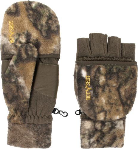 Hot Shot Hf2 Bulls-Eye Pop-Top Mitten Fleece Insul Rt-Apx Lg