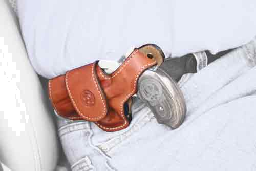 Bond Arms Driving Thumbsnap Leather Tan Left-Hand Holster