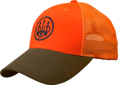 Beretta Cap Upland Trucker Blaze Mesh Back Orange/Tobacco