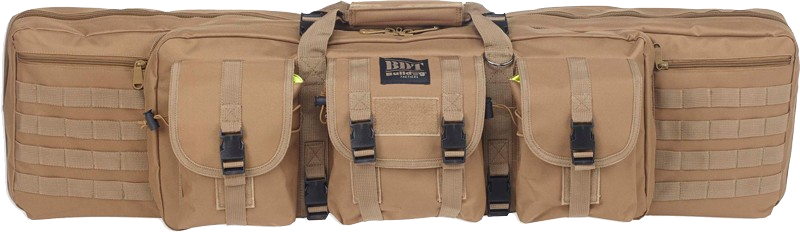 Bulldog 43" Single Tactical Cs 3 Large Accessory Pockets Tan