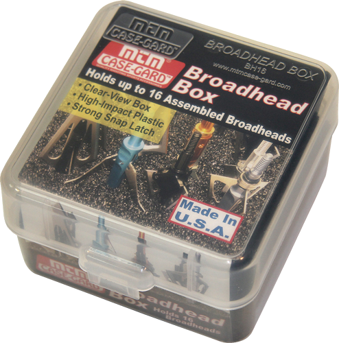 MTM Mechanical Broadhead Holds 16 Broadheads Clear Case