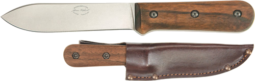 KA-BAR Knives Becker Kephart 5.12" Blade Walnut Handle Lthr Shth Knife