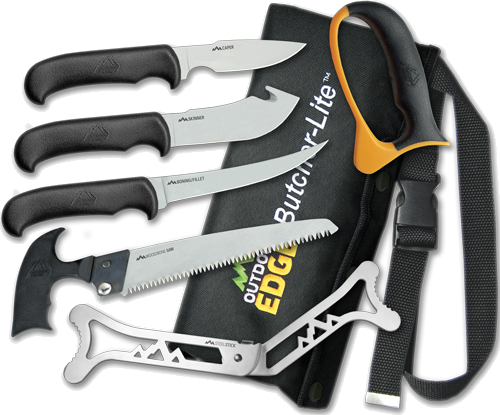 Outdoor Edge Butcher Lite 8-Pc Roll-Pak Game Processing Kit