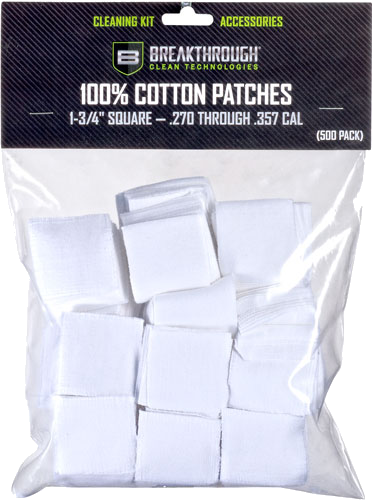 Breakthrough Clean Cleaning Patches 1 3/4" Square .270-357 50-Pack