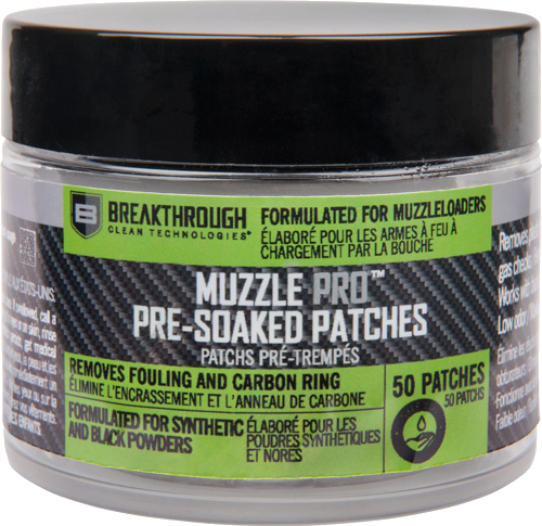 Breakthrough Clean Round Presoaked Patches Muzzleloader