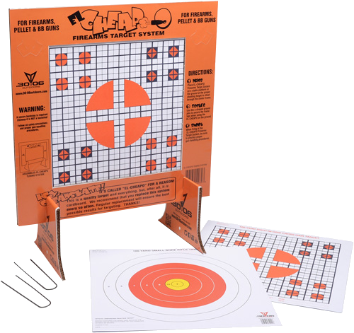 30-06 Outdoors Paper Target El Cheapo Sight-In with Stand 40-Count