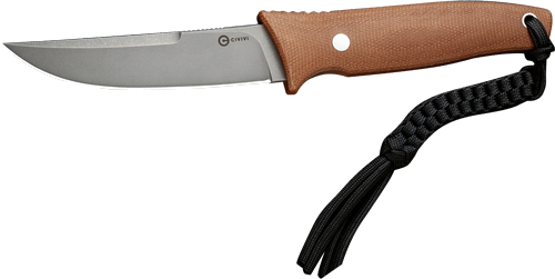 Civivi Tamashii 4.07" Brown Canvas/Gray Polished D2 Knife