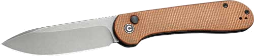 Civivi Elementum 3.47" Brown Micarta/Gray Stonewash Knife