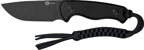 Civivi Timberbark 3.2" Fixed Black/Black G10 Stonewash Knife