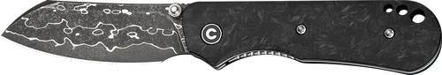 Civivi Crabby 2.7" Shredded Carbon Fiber Damascu Knife