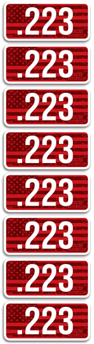 MTM 223 Rem 8-Pack Caliber Labels
