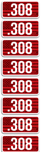 MTM 308 Win 8-Pack Caliber Labels