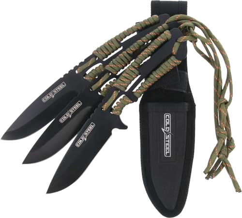 Cold Steel Throwing Knives 4.4" Blade 3-Pack with Sheath Knife