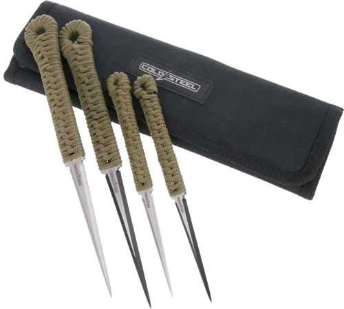 Cold Steel Throwing Spikes 2- 2.5" & 2-3.5" with Sheath