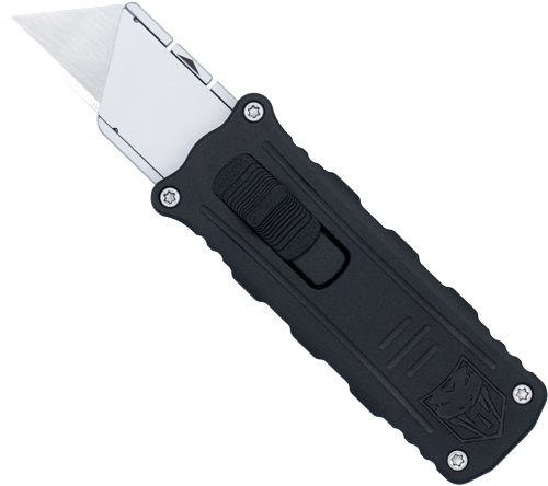 Cobratec Knives Side Button Otf 1.75" Black/Silver Utility Knife