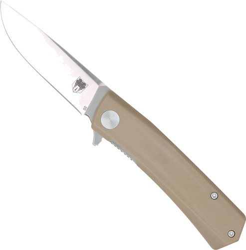Cobratec Knives Serpent Folder 3" Ss/Tan D2 Blade G-10 Scales Knife