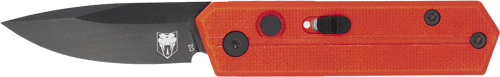 Cobratec Knives Stinger Folder 1.9" Red/Black D2 Blade SD Button Knife